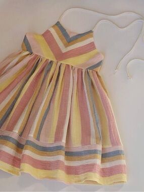 Cate & Cruz Sorbet Striped Dress (Size:8)